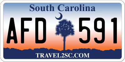 SC license plate AFD591