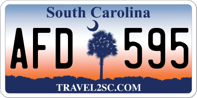 SC license plate AFD595