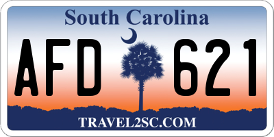 SC license plate AFD621