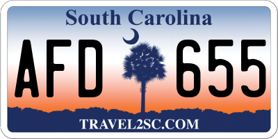 SC license plate AFD655