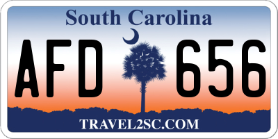 SC license plate AFD656