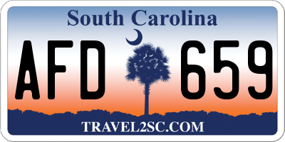 SC license plate AFD659
