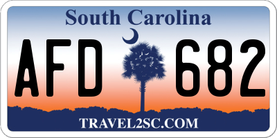 SC license plate AFD682