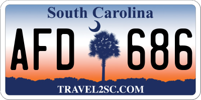 SC license plate AFD686
