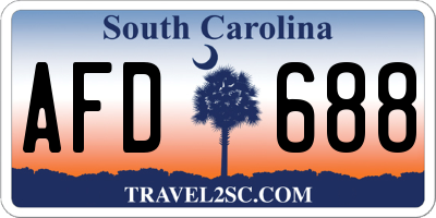 SC license plate AFD688