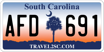 SC license plate AFD691