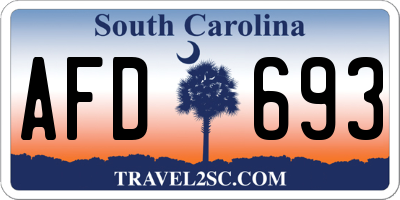 SC license plate AFD693