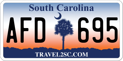 SC license plate AFD695