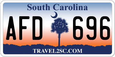 SC license plate AFD696