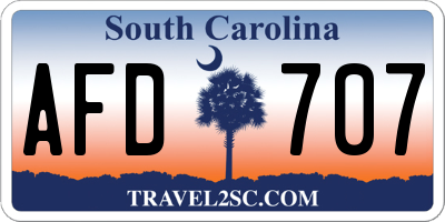 SC license plate AFD707