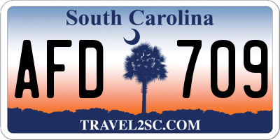 SC license plate AFD709