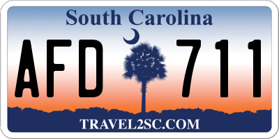 SC license plate AFD711