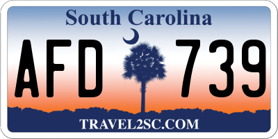 SC license plate AFD739
