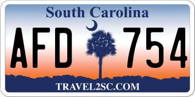 SC license plate AFD754