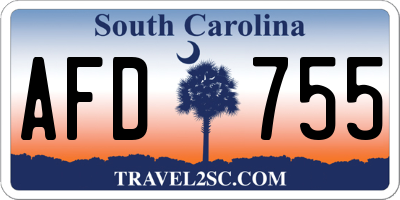 SC license plate AFD755
