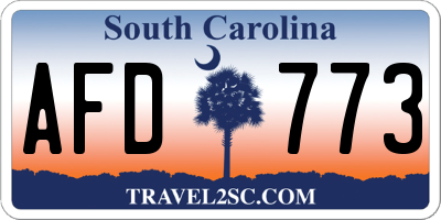 SC license plate AFD773