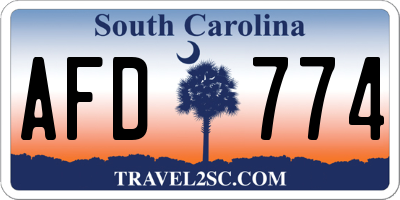 SC license plate AFD774