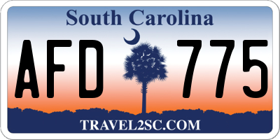 SC license plate AFD775