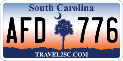 SC license plate AFD776