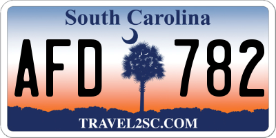 SC license plate AFD782