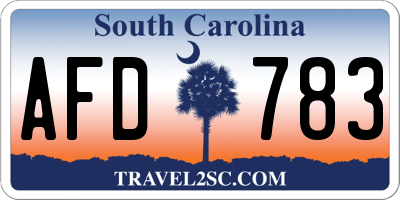 SC license plate AFD783