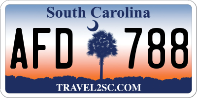 SC license plate AFD788