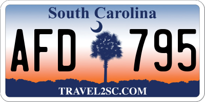 SC license plate AFD795