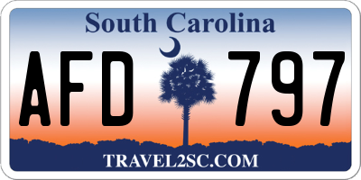 SC license plate AFD797