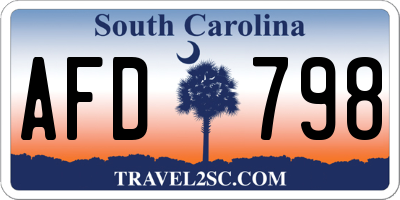 SC license plate AFD798