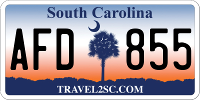 SC license plate AFD855