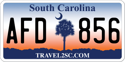SC license plate AFD856