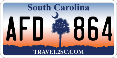 SC license plate AFD864