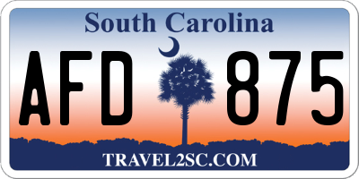 SC license plate AFD875
