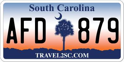 SC license plate AFD879