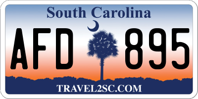 SC license plate AFD895