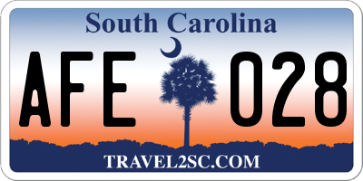 SC license plate AFE028