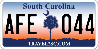 SC license plate AFE044