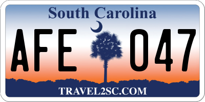 SC license plate AFE047