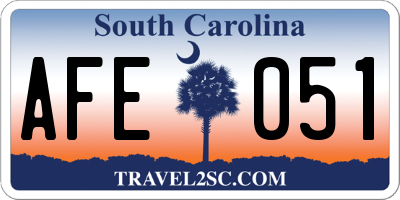 SC license plate AFE051