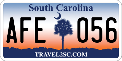 SC license plate AFE056