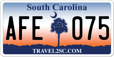 SC license plate AFE075