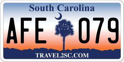 SC license plate AFE079