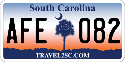 SC license plate AFE082