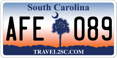 SC license plate AFE089