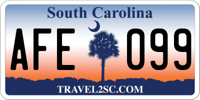 SC license plate AFE099