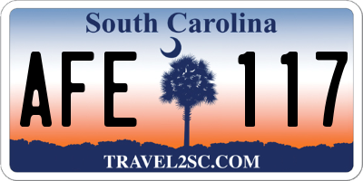 SC license plate AFE117