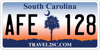 SC license plate AFE128