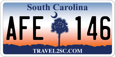 SC license plate AFE146