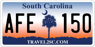 SC license plate AFE150
