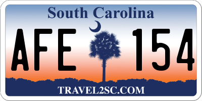SC license plate AFE154